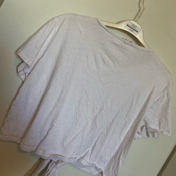 White crop front tie - Picture 2 of 3